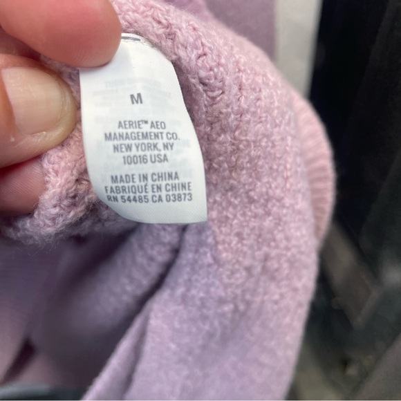 Aerie Soft Lilac Crew Neck Sweater - Picture 7 of 10